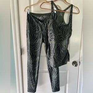 Ruby Ribbon Black and Green racerback workout tank